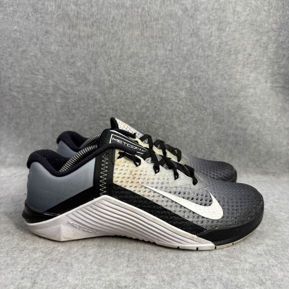Nike Shoes Womens Size 7 Metcon 6 Black White Crossfit Workout Running Sneakers - Picture 4 of 9